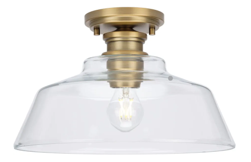 Change 1-Story Foyer Light to P350227-___ Singleton 1 Light Semi-Flush, Finish TBD