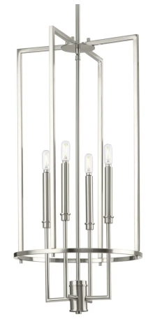 Change 2-Story Foyer Light to P500363-___ Elara 4-Light Chandelier Finish TBD