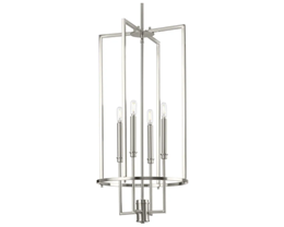 Change 2-Story Foyer Light to P500363-___ Elara 4-Light Chandelier Finish TBD