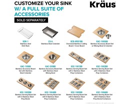 Upgrade Std SS UM Kitchen Sink to KRAUS Workstation UM SS Single Bowl Sink
