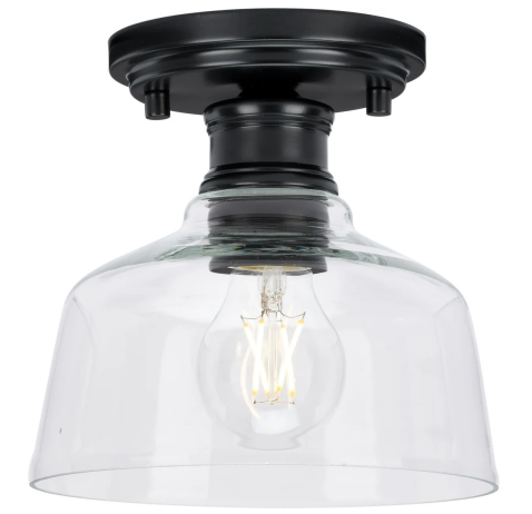 Change a Hallway / Laundry Light to P350226-___ Singleton 1 Light Semi-Flush, Finish TBD