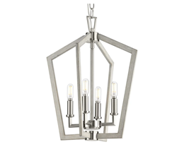Change 1-Story Foyer Light to P500377-___ Galloway 4-Light Pendant, Finish and Accent TBD