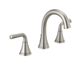 Delta Kayra Widespread Lav Faucet, Stainless Steel