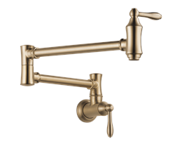 Delta Traditional Gold (CZ) Pot Filler - Kitchen