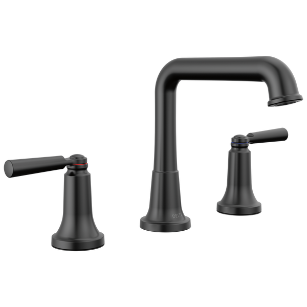 Delta Saylor Widespread Lav Faucet, Matte Black