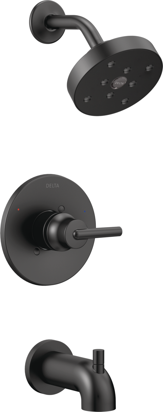 Delta Trinsic Tub-Shower Faucet, Matte Black