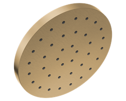 Delta H2Okinetic 12in Rain Head on Ceiling, Gold (CZ)