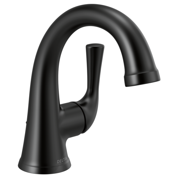 Delta Kayra Single Hole Lav Faucet, Matte Black