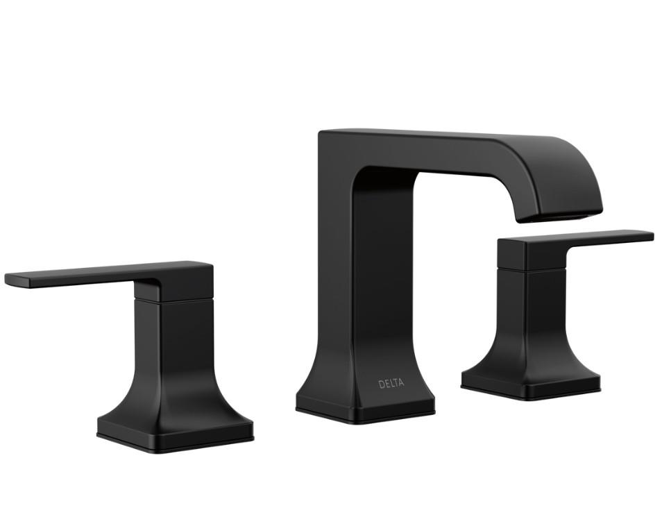 Delta Velum Widespread Lav Faucet, Matte Black