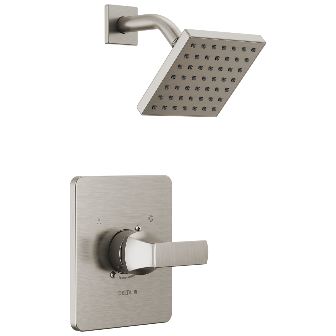 Delta Velum Shower Faucet, Stainless Steel