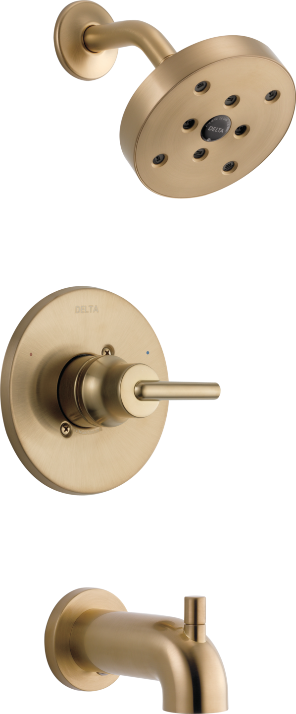 Delta Trinsic Tub-Shower Faucet, Gold
