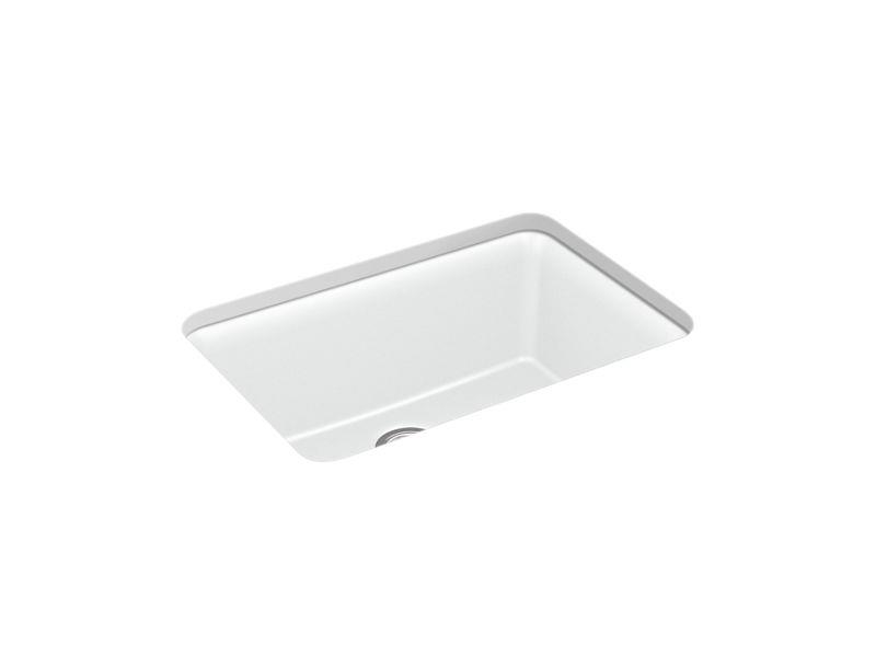 Kohler Kitchen Sink Cairn Neoroc K-28000-CM6 Single Bowl Undermount with Sink Rack - Matte White