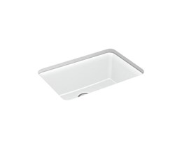 Kohler Kitchen Sink Cairn Neoroc K-28000-CM6 Single Bowl Undermount with Sink Rack - Matte White