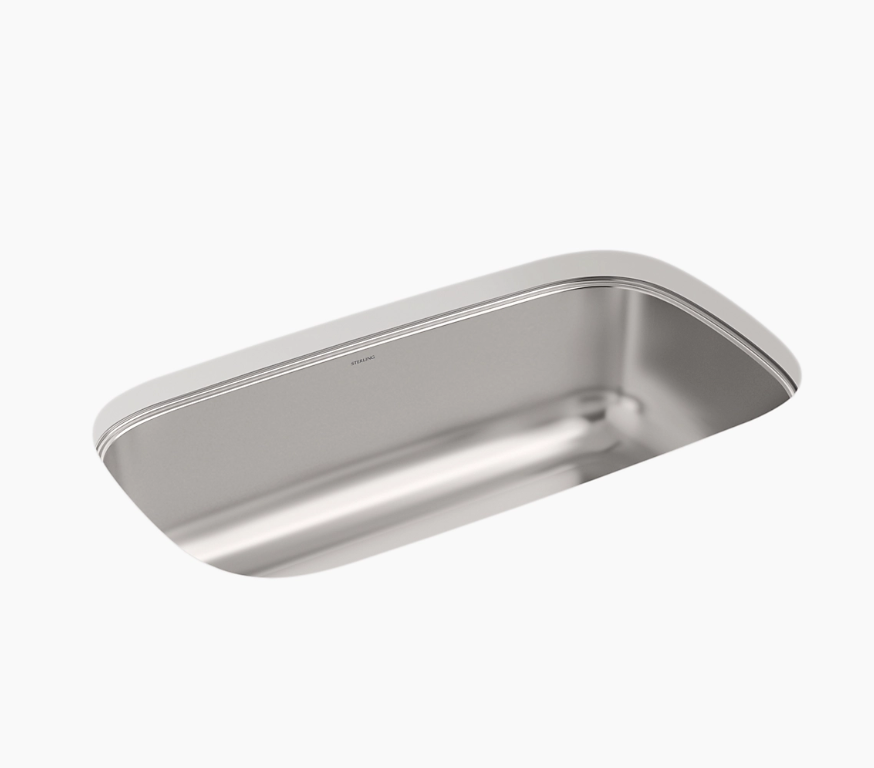 Sterling by Kohler Valton 36595-NA Undermount Large Single Bowl Kitchen Sink - Stainless Steel