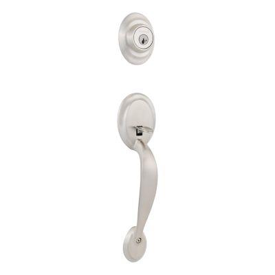 Kwikset SmartKey Entry Door Dakota Microban Handleset