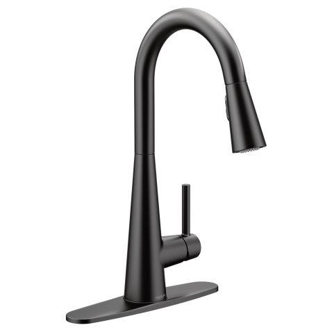 Moen Sleek 7864BL Pull Down Kitchen Faucet, Matte Black