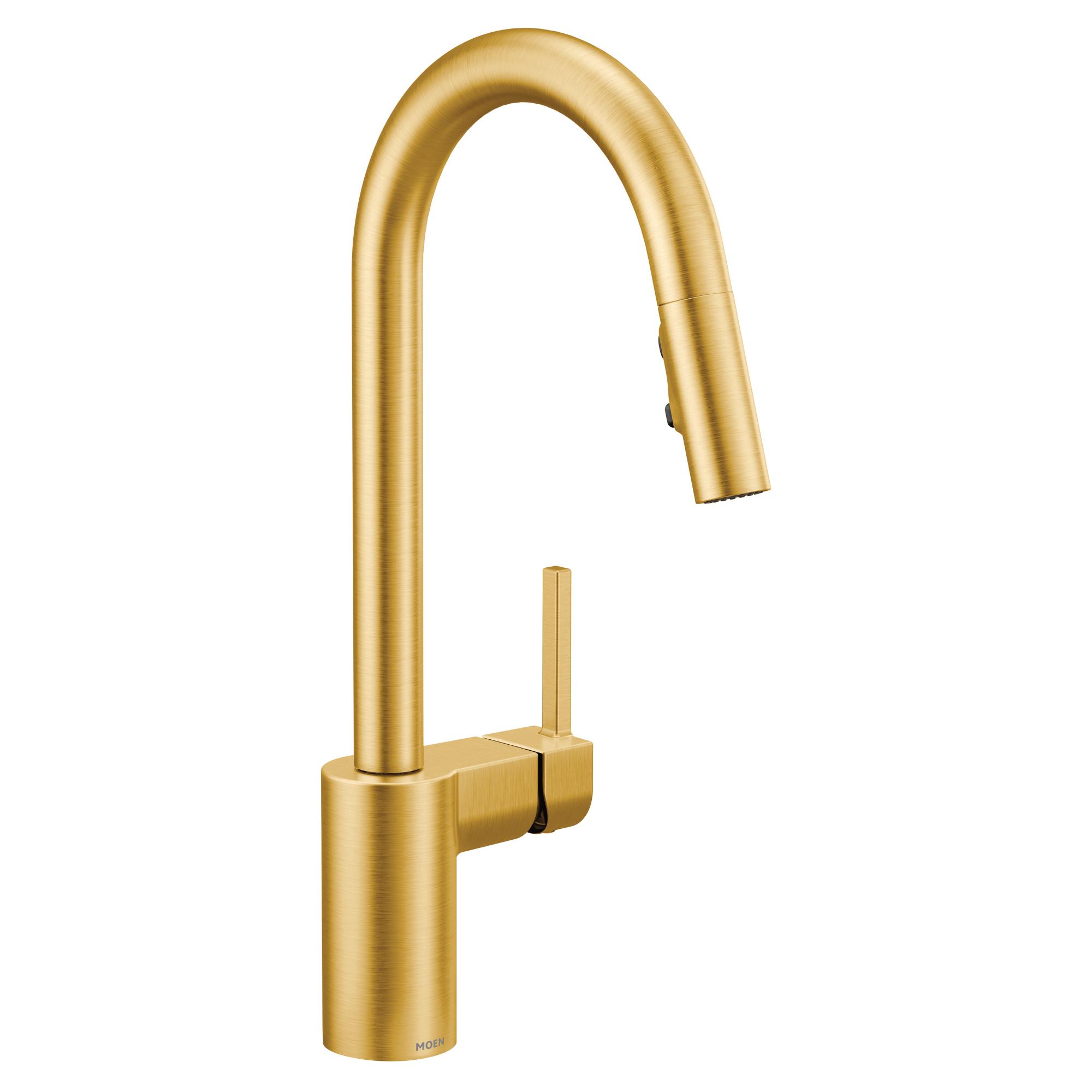Moen Align Kitchen Faucet 7565BG One Handle High Arc with Pulldown Spout - Brushed Gold