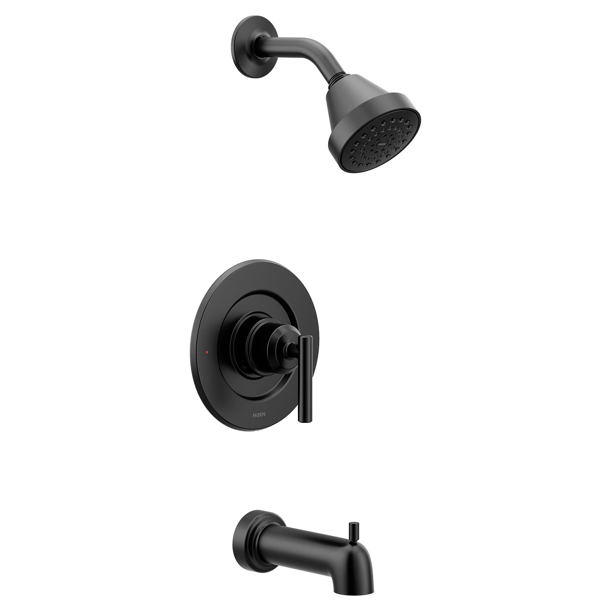 Moen Gibson Tub/Shower Faucet T2903EPBL WaterSense Showerhead and Trim - Matte Black
