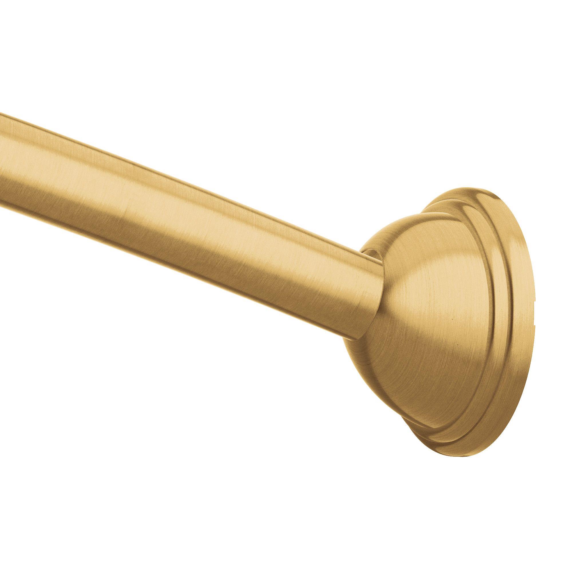 Upgrade Included 5 ft Shower Rod to Curved Shower Rod - Brushed Gold