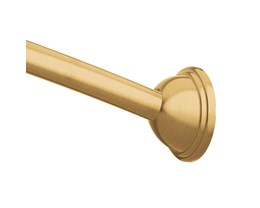 Upgrade Included 5 ft Shower Rod to Curved Shower Rod - Brushed Gold