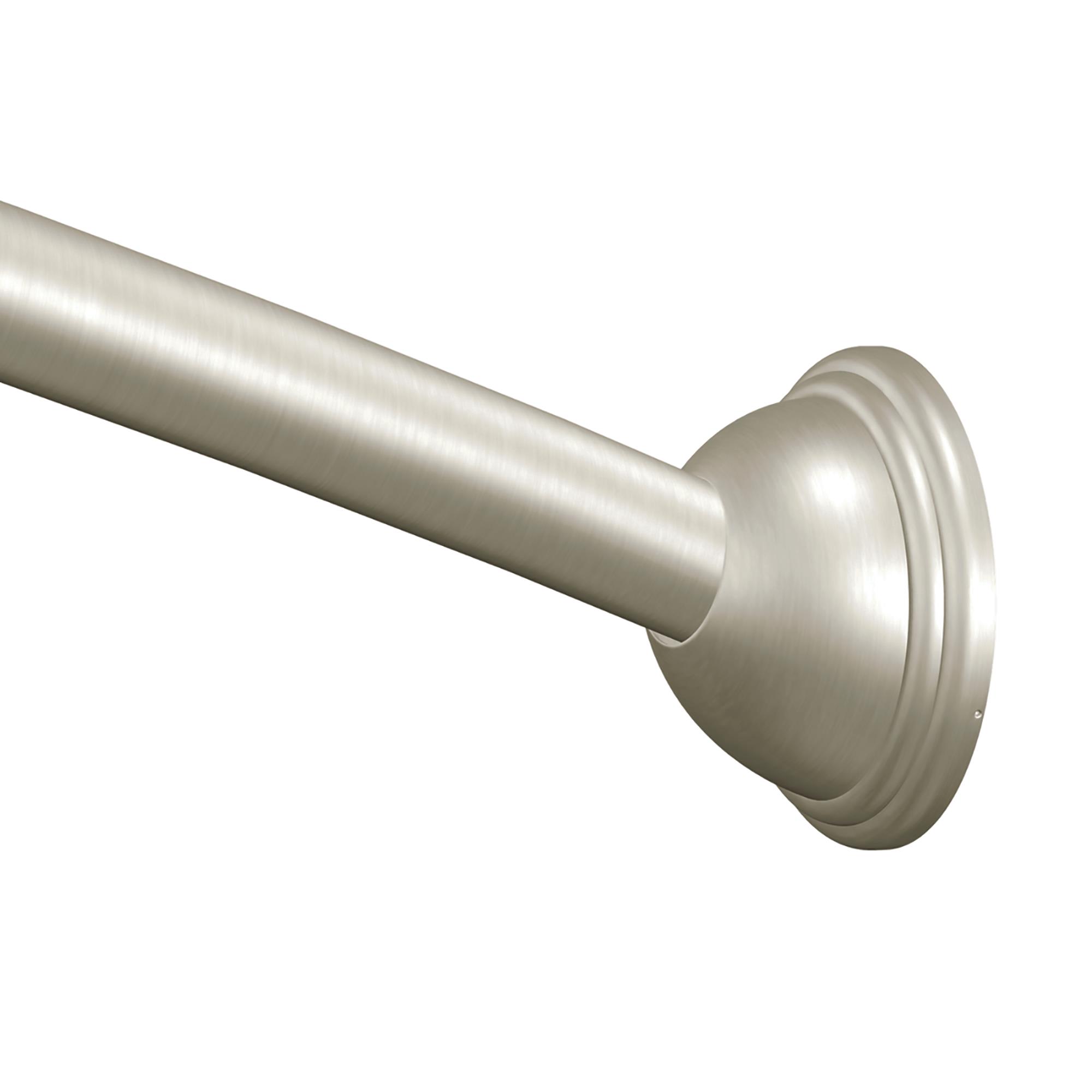 Upgrade Included 5 ft Shower Rod to Curved Shower Rod - Brushed Nickel