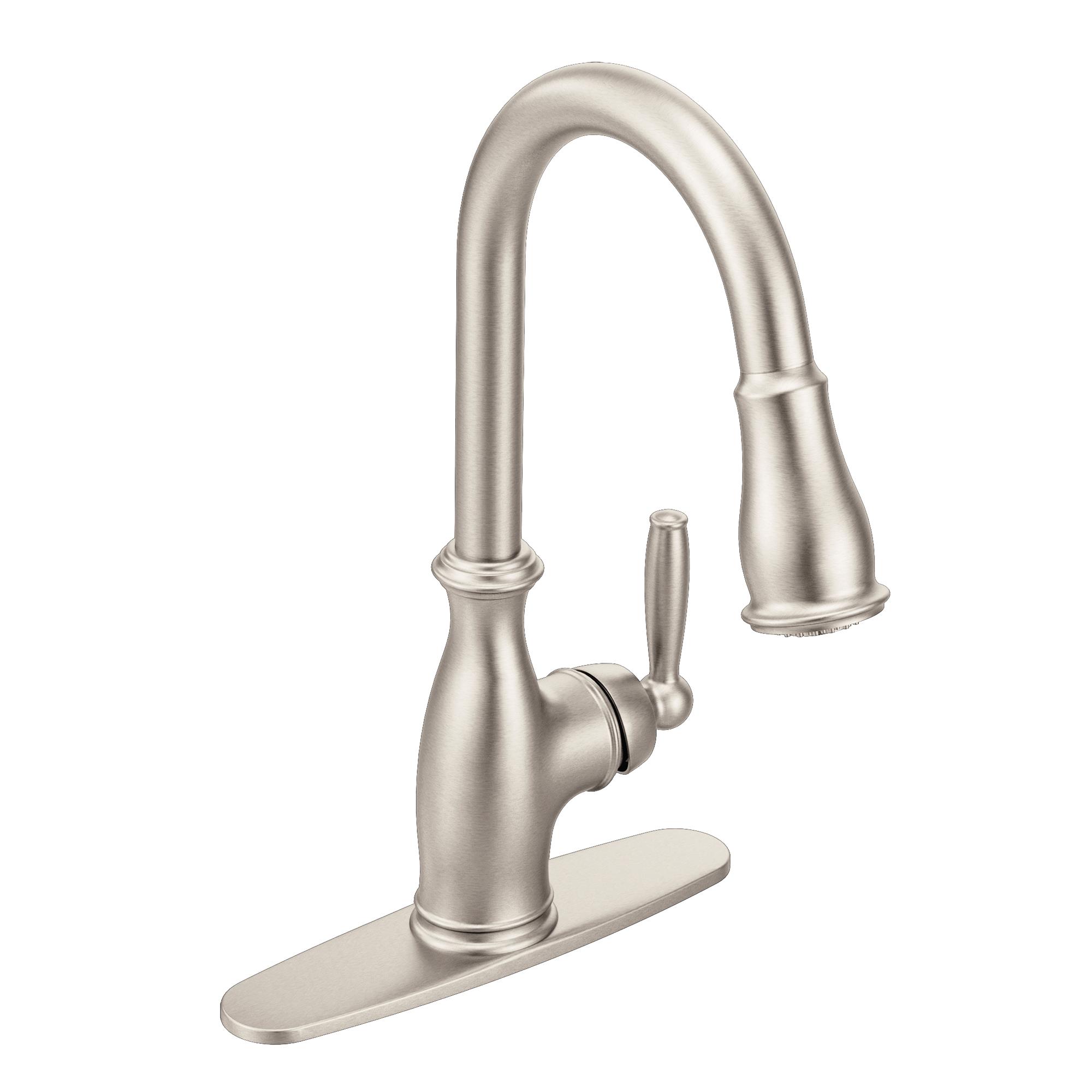 Brantford Brushed Nickel Kitchen Faucet w/ Pull-Down Spray