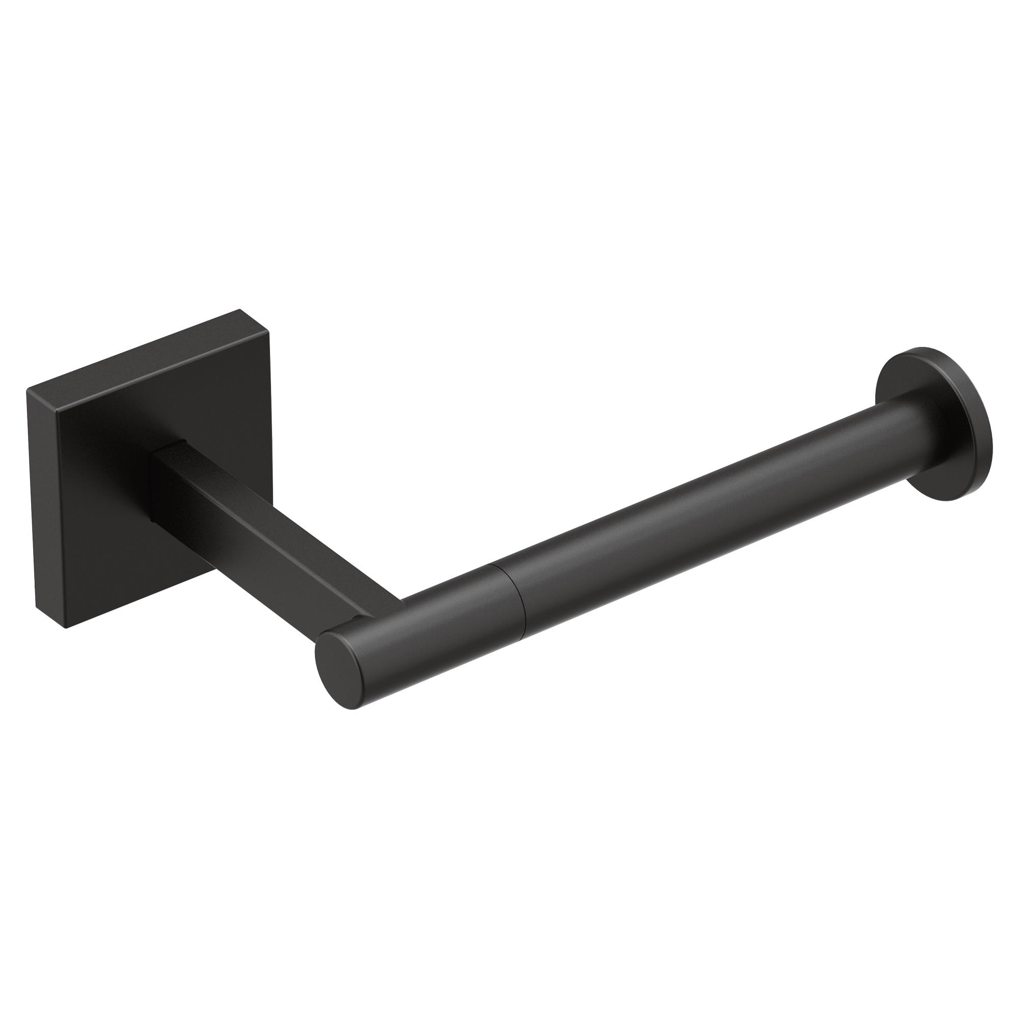 Moen Triva Bathroom Accessories Hand Towel Bar BP1886BL and Paper Holder BP1808BL - Matte Black