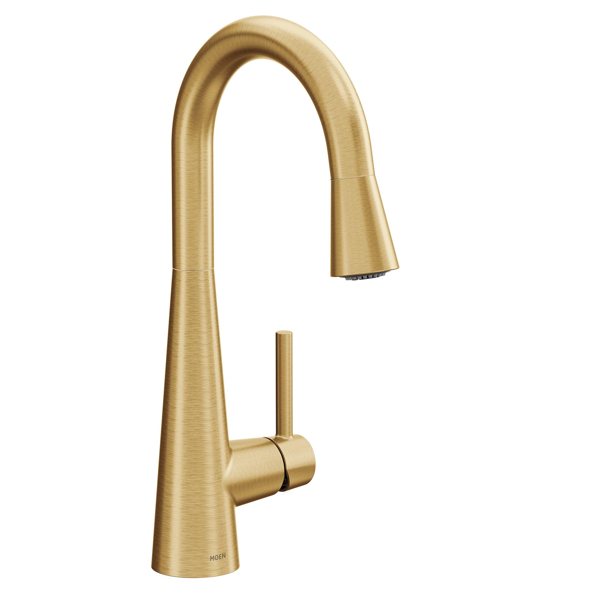 Moen Sleek 7664 Pull Down Laundry Faucet, Gold