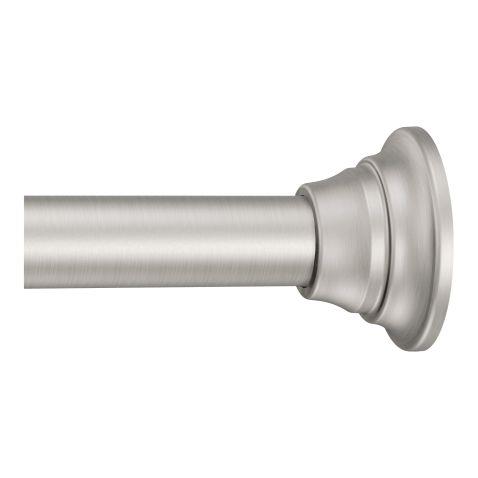 Upgrade Included Shower Rod to to Brushed Nickel, Straight
