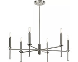 Change Dining Room Light to P400294-___ Elara Collection Six-Light Chandelier, Finish TBD