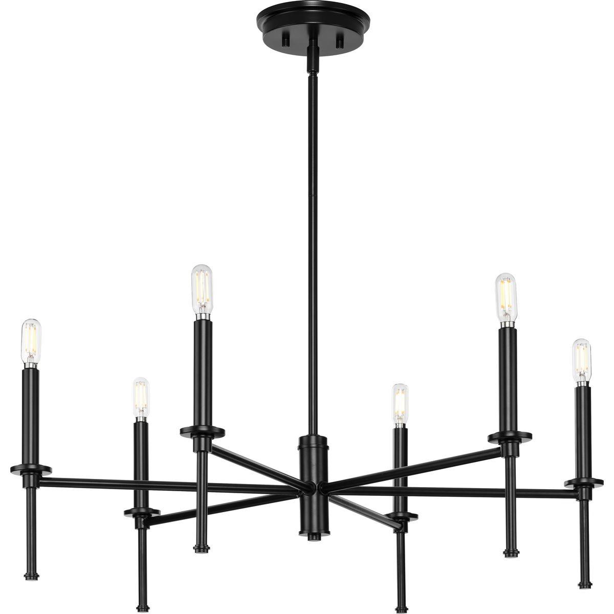 Change Dining Room Light to P400294-___ Elara Collection Six-Light Chandelier, Finish TBD
