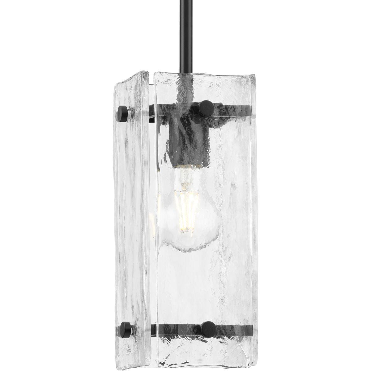 Change Recessed to Pendant Light, P500434-31M, Rivera Matte Black, Bulb=5316500