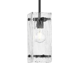 Change Recessed to Pendant Light, P500434-31M, Rivera Matte Black, Bulb=5316500