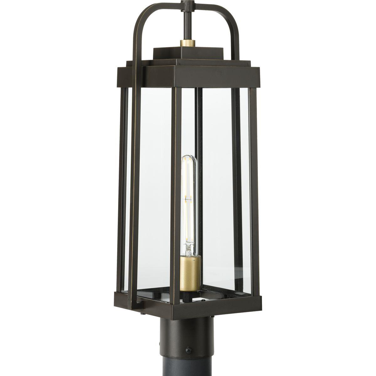 Upgrade Post Light, P540090-020 Walcott Antique Bronze w/Clear T10