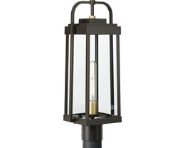 Upgrade Post Light, P540090-020 Walcott Antique Bronze w/Clear T10