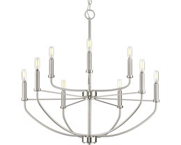Change Dining Room Light to P400228-009 Leyden Brushed Nickel