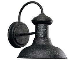 Upgrade Side or Rear Door Light, P5721-71 Brookside 8in Textured Gilded Iron w/Std A19