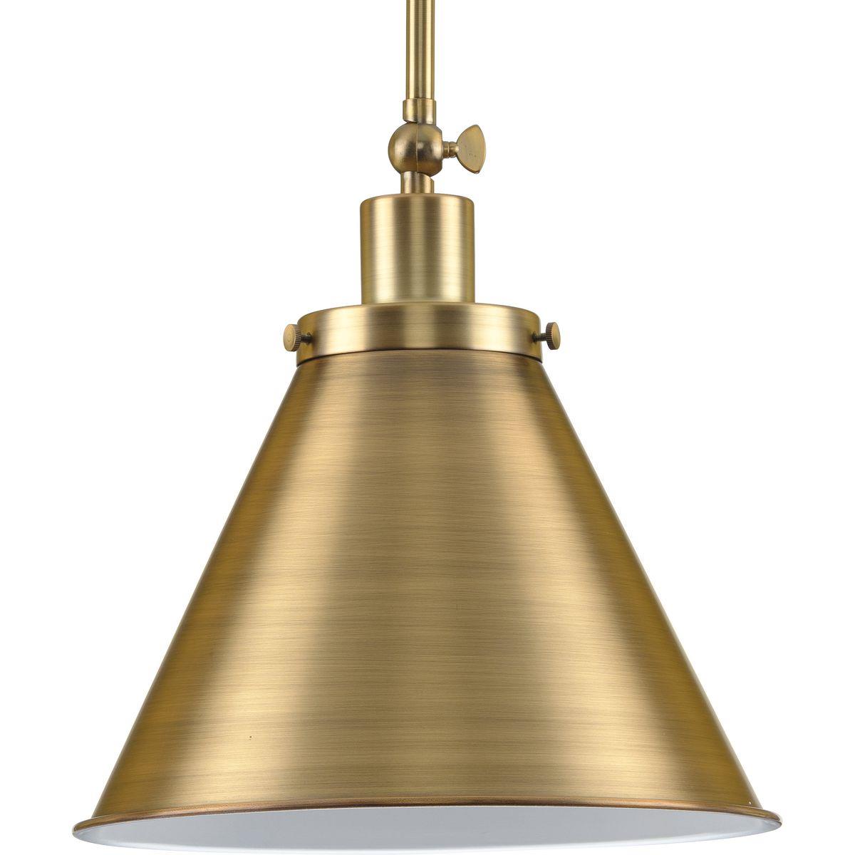 Change Recessed to P500325-163 Hinton 12.25in Vintage Brass, Large Pendant