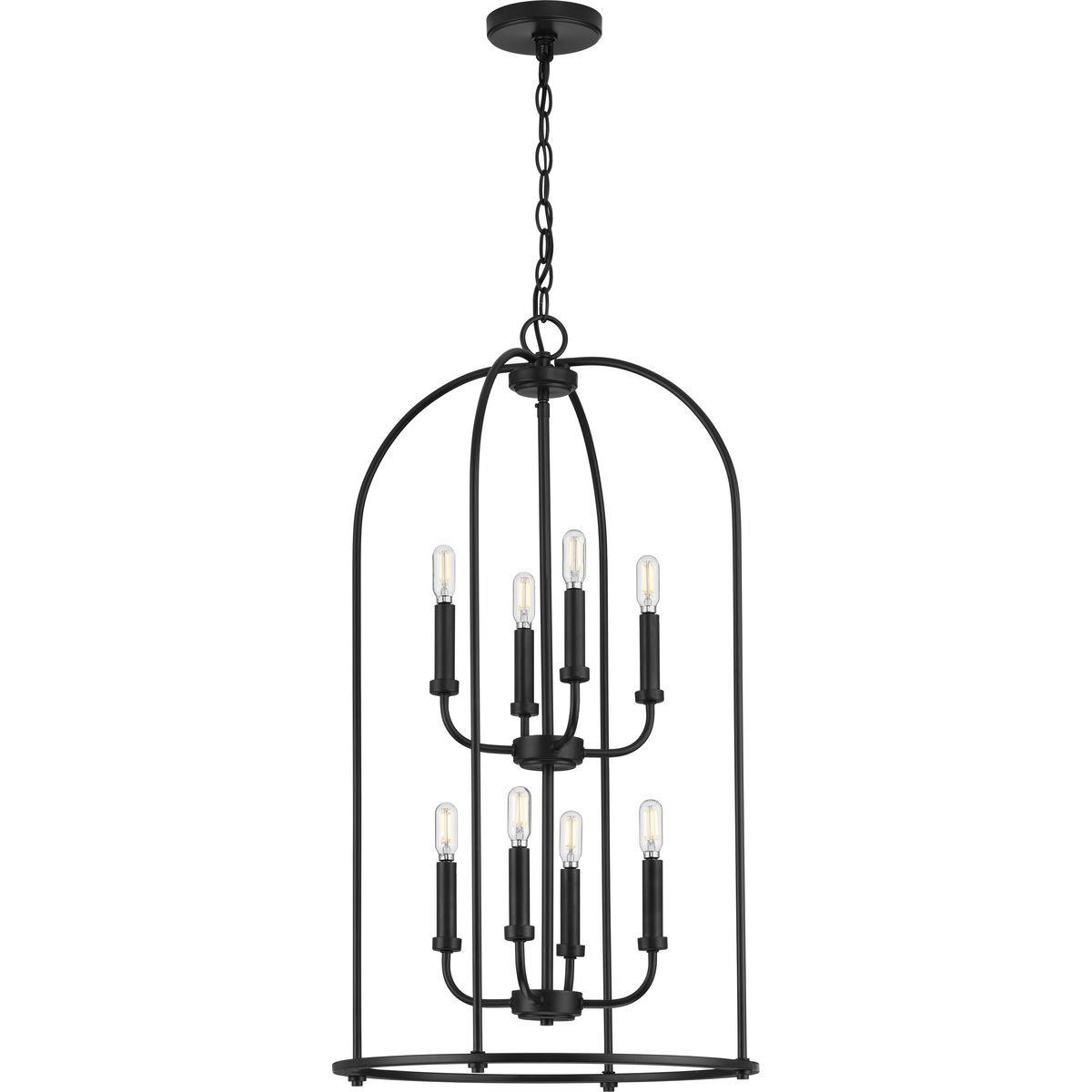 Change 2-Story Foyer Light to P500303-031 Leyden Matte Black