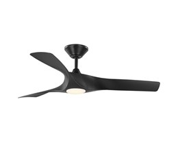 P250060-031-30 Ryne Indoor-Outdoor Ceiling Fan - Matte Black, LED lights, 1-Story Area