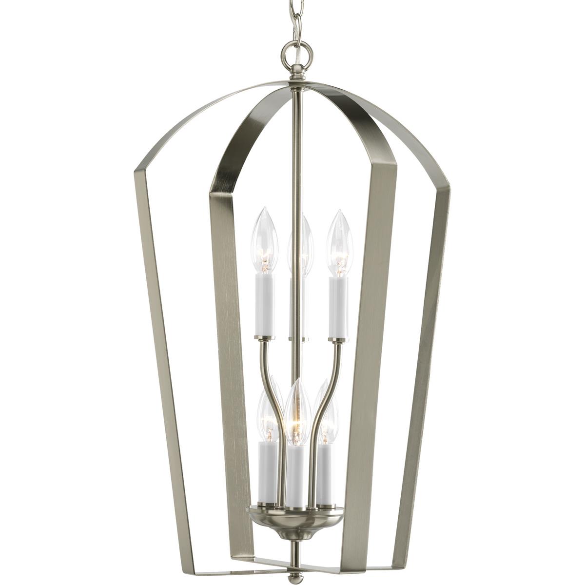 Included 2-Story Foyer Light, P3929-09 Gather Brushed Nickel