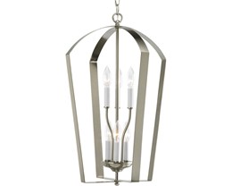 Included 2-Story Foyer Light, P3929-09 Gather Brushed Nickel