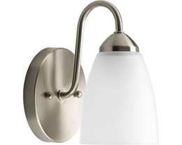 Change 42 inch Vanity Light to (2) Sconce Lights - Gather Brushed Nickel