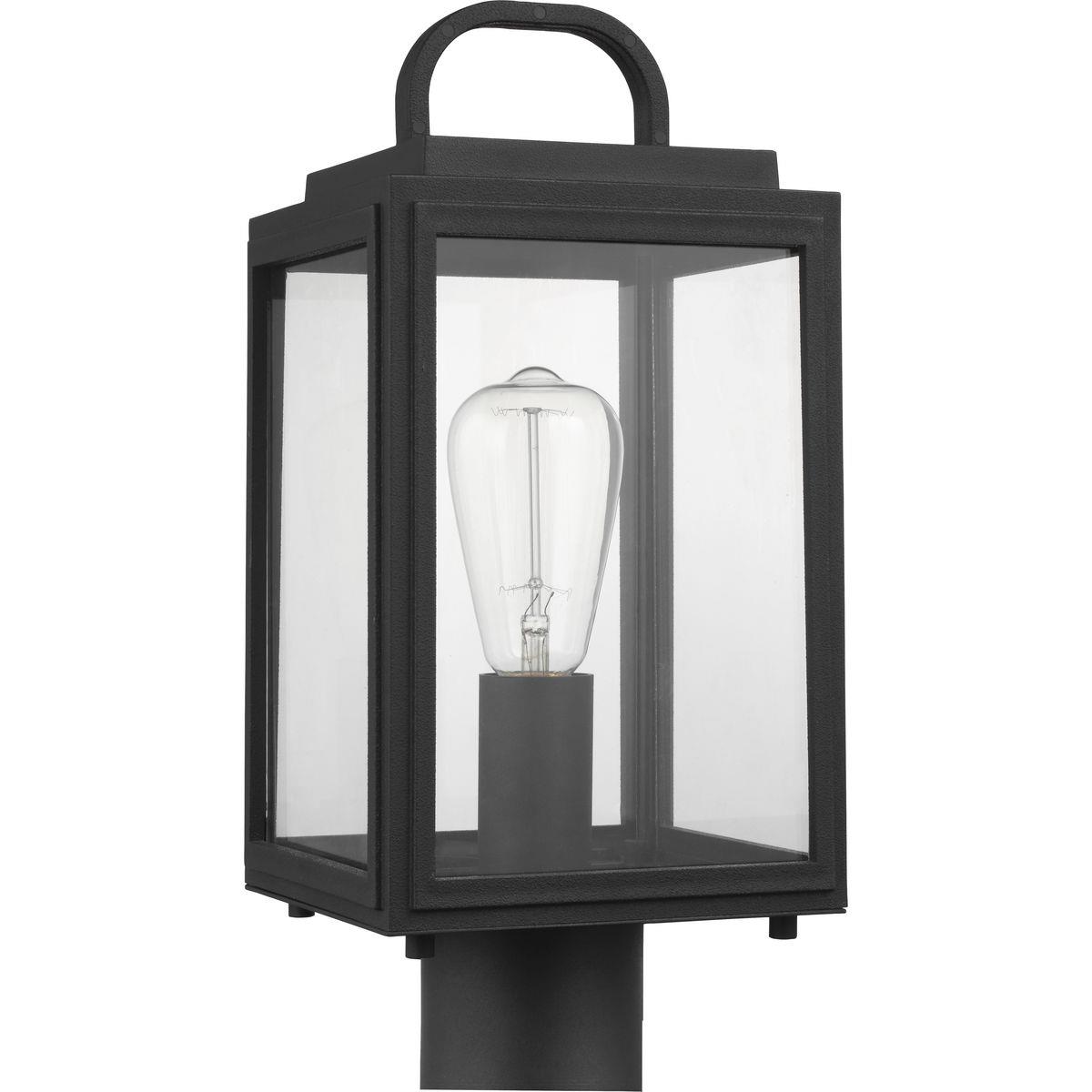 Upgrade Post Light, P540064-031 Grandbury Black w/Clear ST19