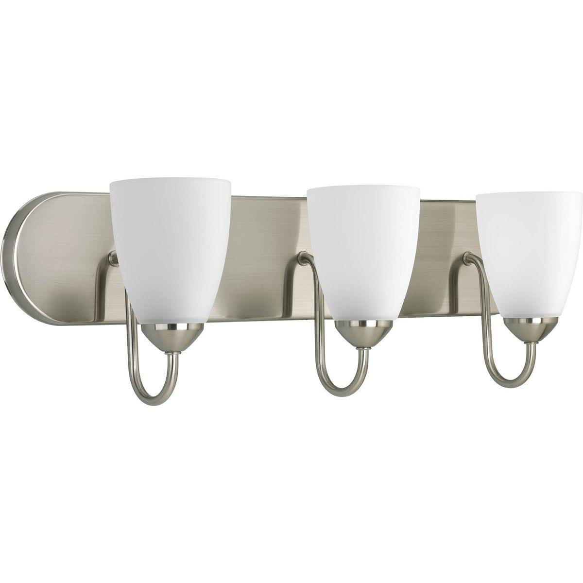 Included 42" to 60" Vanity Light, P2708-09 Gather Brushed Nickel