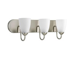 Included 42" to 60" Vanity Light, P2708-09 Gather Brushed Nickel