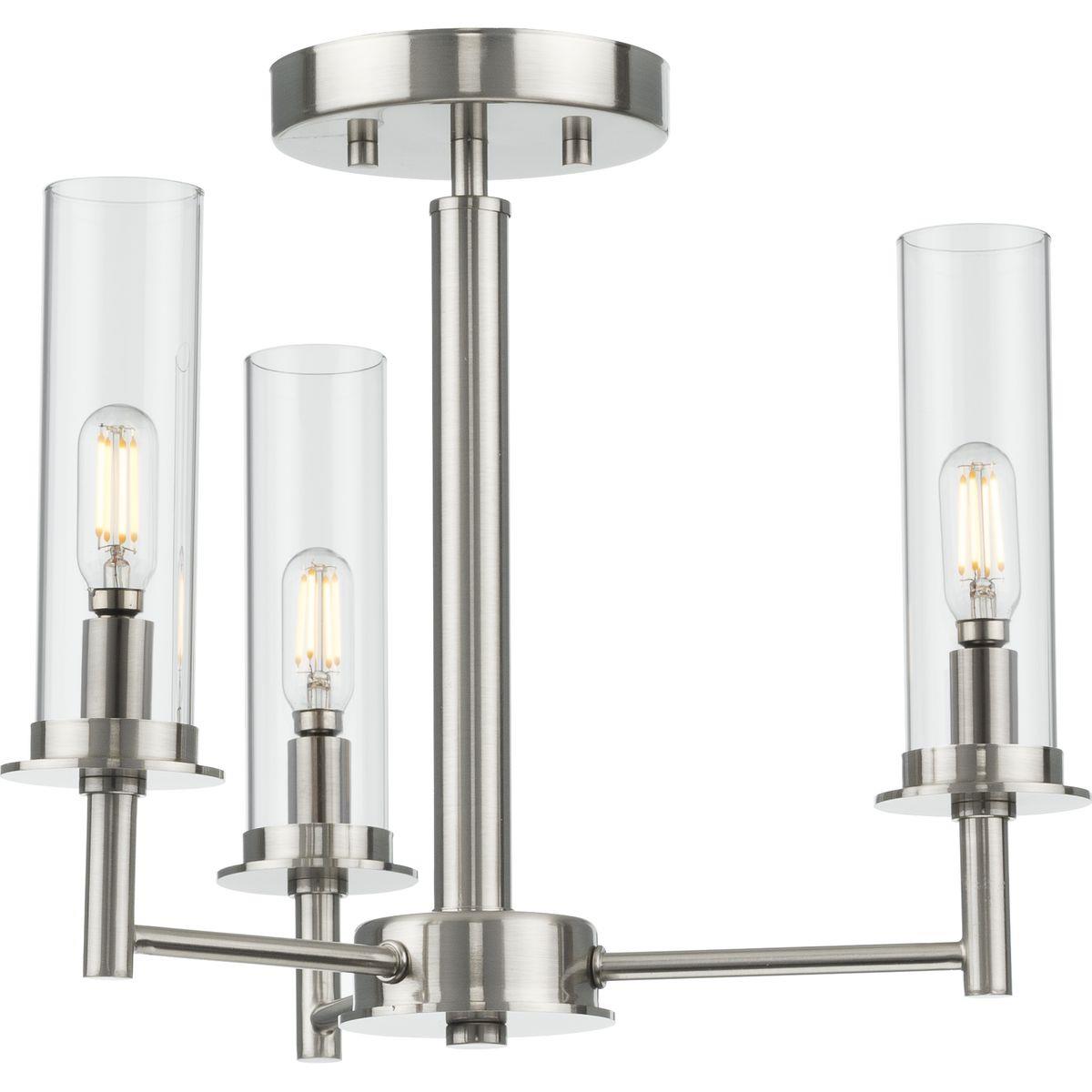 Change 1-Story Foyer Light to P400250-009 Kellwyn Brushed Nickel (9ft)