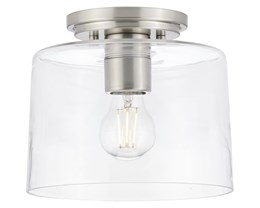 Change 1-Story Foyer Light to P350213-009 Adley One-Light Brushed Nickel Clear Glass (8ft)