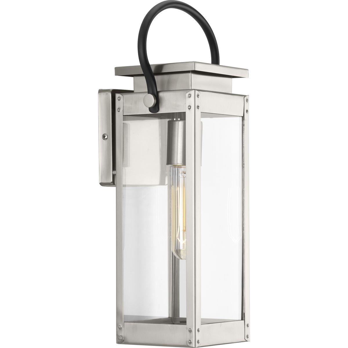 Upgrade Side or Rear Door Light, P560004-135 Union Square Stainless Steel w/Clear E26 T10