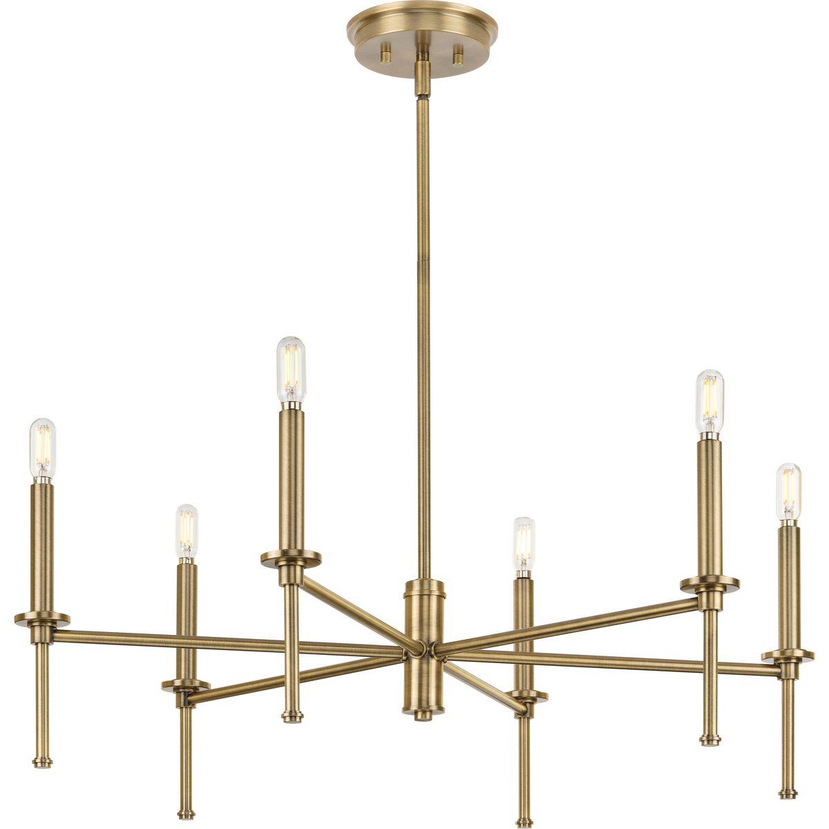 Change Dining Room Light to P400294-___ Elara Collection Six-Light Chandelier, Finish TBD